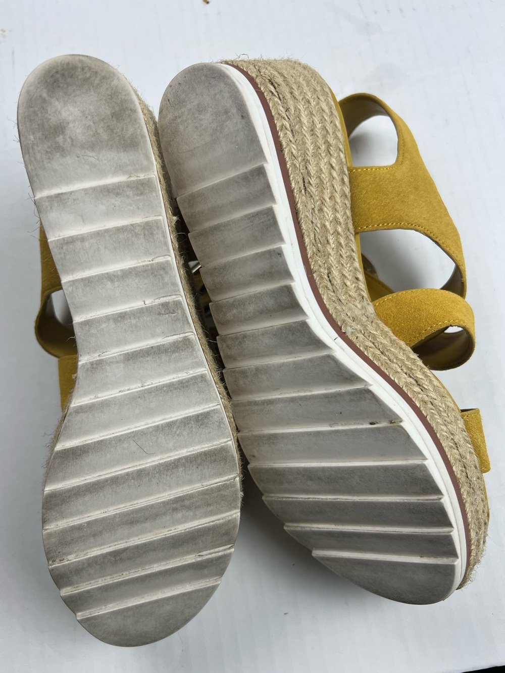 Marc Fisher MF Zain Leather-Suede Espadrille Wedge Sandals - Picture 12 of 12